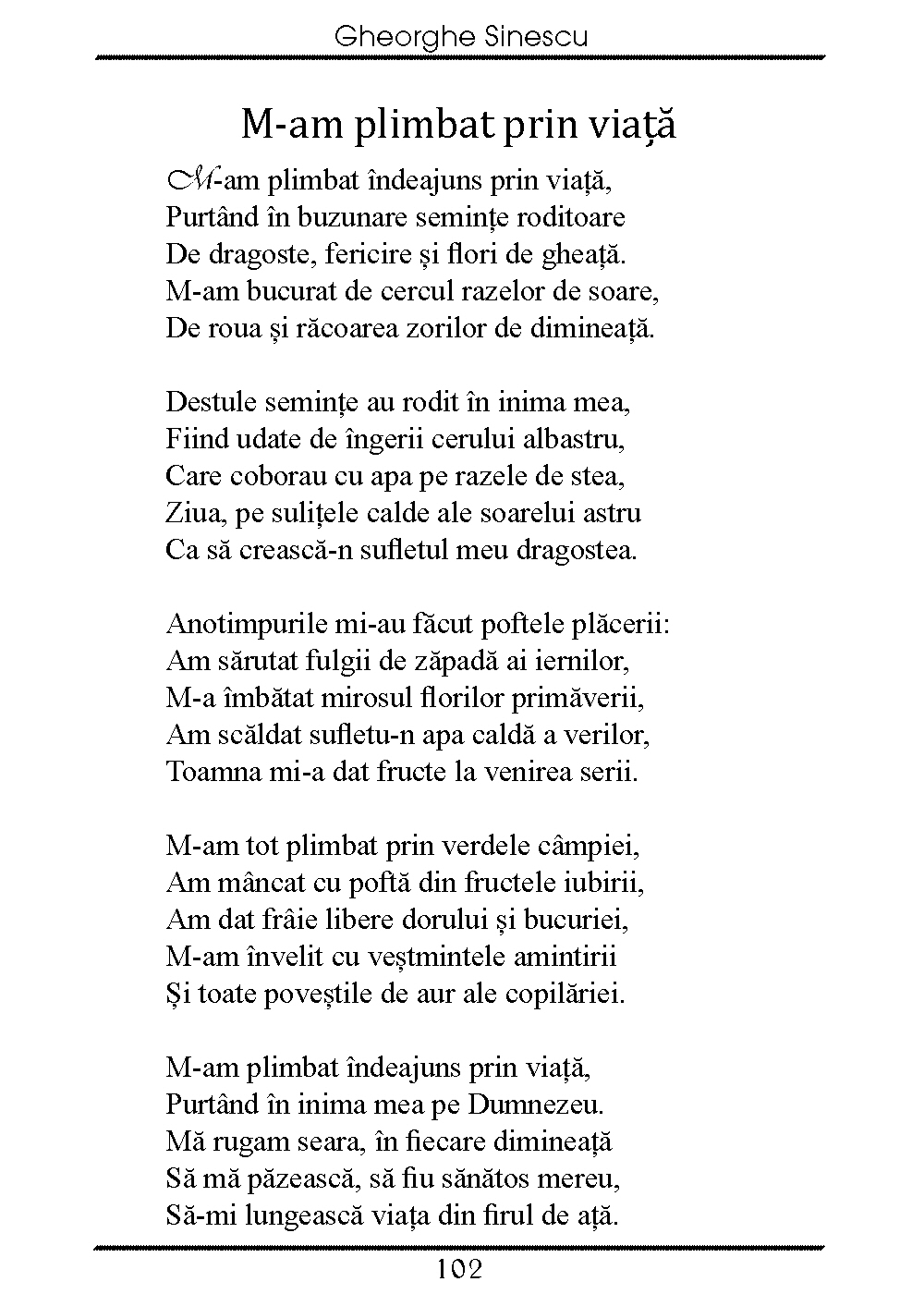 Gheorghe Sinescu - Popas prin anotimpuri, pagina 102 Gheorghe Sinescu - Popas prin anotimpuri, pagina 102